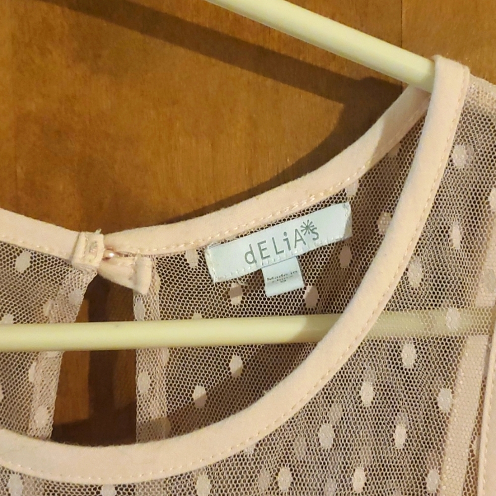 Vintage Delia's Mini Dress in Pale Pink